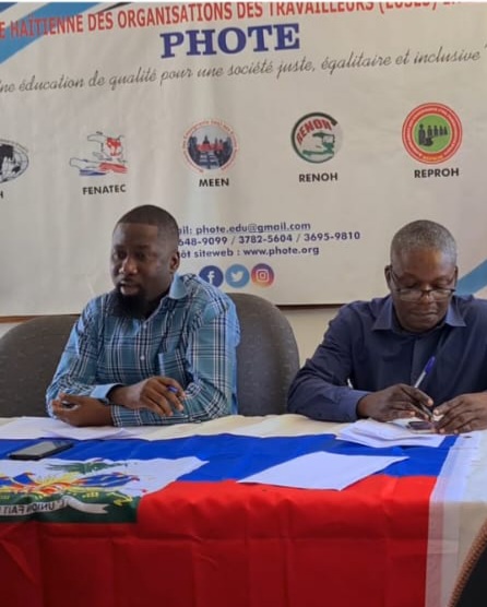 La Plateforme Haïtienne des Travailleurs en Éducation  remet un cahier de doléances au MENFP