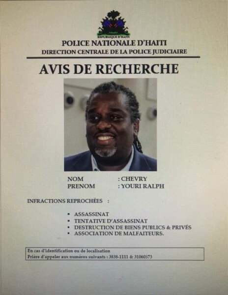 La DCPJ lance un avis de recherche contre l’ex magistrat de la commune de Port-au-Prince Youry Chevry